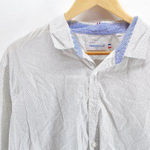 Trouvaille Paris Button Up Shirt Size L Large Long Sleeves Cotton‎